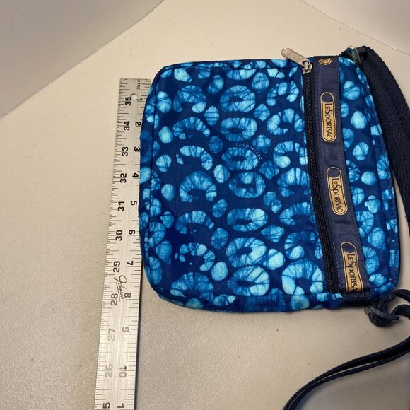 LeSportsac Crossbody Bag in Tulum (Blue Tie Dye) Pattern, Lightweight Travel - Picture 12 of 13